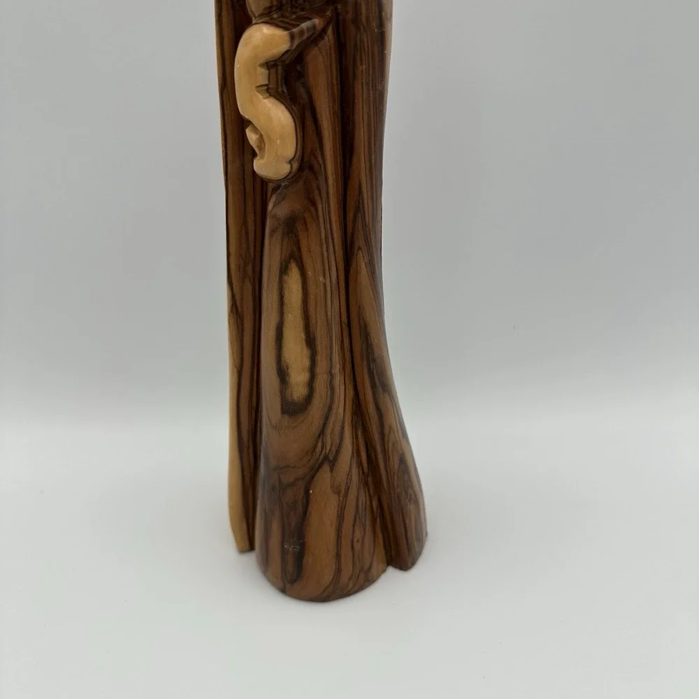 Holy Family‎ Hand Carved Olive Wood Baby Jesus Mary Joseph Statue Christmas